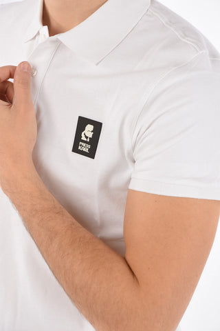stretch cotton 2 button polo shirt