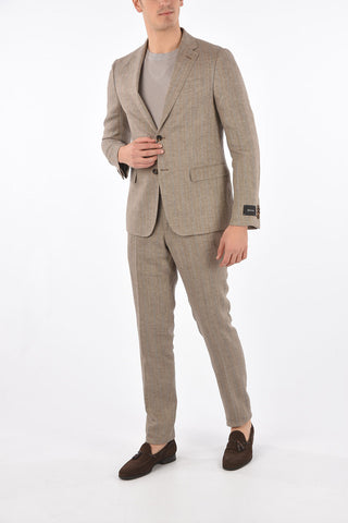 ZZEGNA flax side vents notch lapel 2-button suit drop 8R