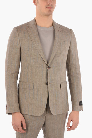 ZZEGNA flax side vents notch lapel 2-button suit drop 8R