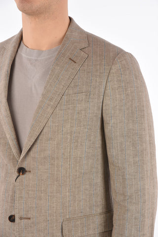 ZZEGNA flax side vents notch lapel 2-button suit drop 8R