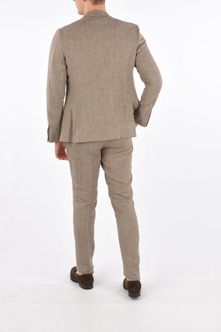 ZZEGNA flax side vents notch lapel 2-button suit drop 8R