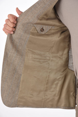 ZZEGNA flax side vents notch lapel 2-button suit drop 8R