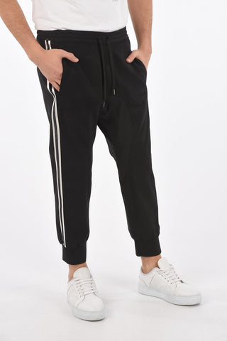 slouch fit piping pants