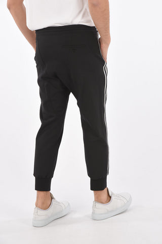 slouch fit piping pants