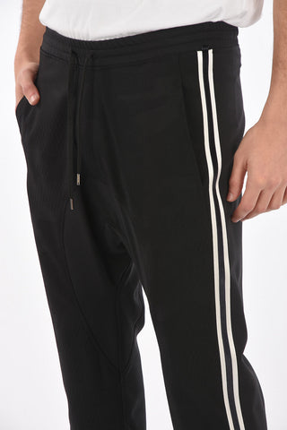slouch fit piping pants