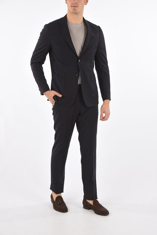 ZZEGNA wool side vents belt loops 2-button suit