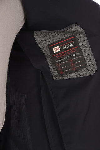 ZZEGNA wool side vents belt loops 2-button suit