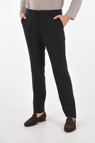 ZZEGNA wool side vents belt loops 2-button suit