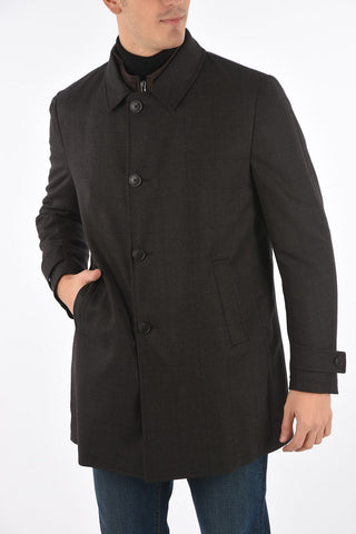 ID Virgin Wool Tartan Chesterfield Coat
