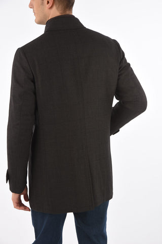 ID Virgin Wool Tartan Chesterfield Coat