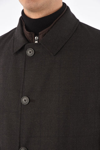 ID Virgin Wool Tartan Chesterfield Coat