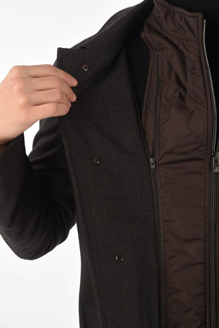 ID Virgin Wool Tartan Chesterfield Coat