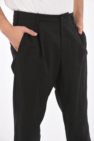 Single-pleated Chino Pants with Low Rise