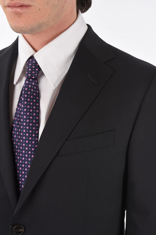 ZZEGNA wool side vents belt loops 2-button suit
