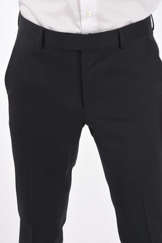 ZZEGNA wool side vents belt loops 2-button suit