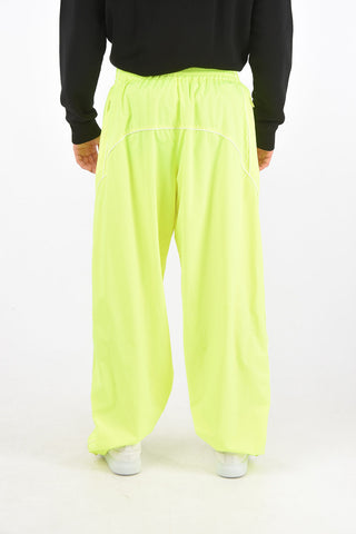 Pantaloni in Nylon Fluo con Elastico in Vita