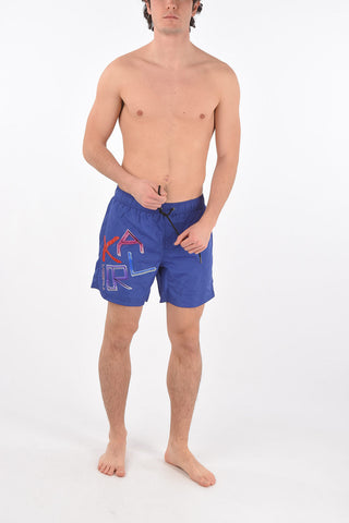 3 pockets NEON KARL swim shorts with print