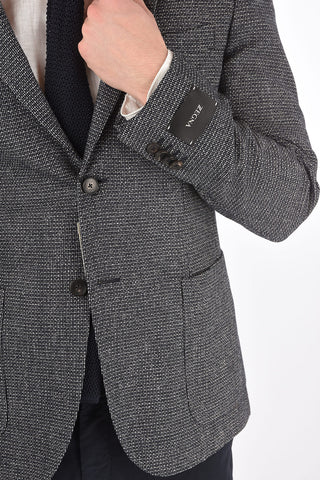 ZZEGNA side vents notch lapel 2-button blazer