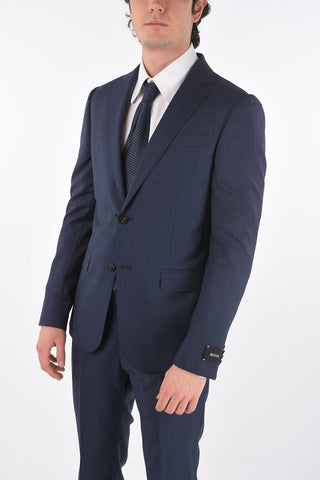 ZZEGNA wool side vents belt loops 2-button suit