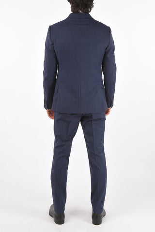 ZZEGNA wool side vents belt loops 2-button suit