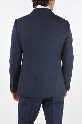 ZZEGNA wool side vents belt loops 2-button suit
