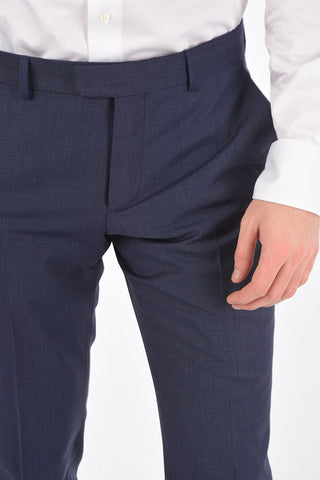 ZZEGNA wool side vents belt loops 2-button suit