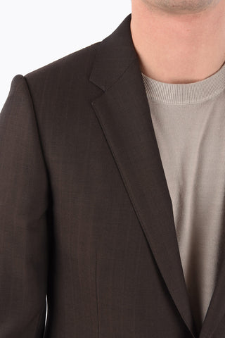 EZ TAILORING silk and wool side vents 2-button suit drop 8R