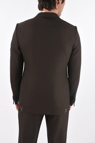 EZ TAILORING silk and wool side vents 2-button suit drop 8R