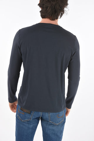 Long-sleeved Stretch Cotton T-Shirt
