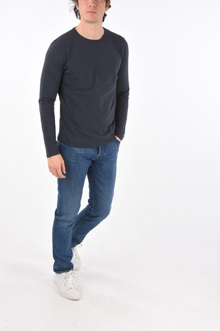 Long-sleeved Stretch Cotton T-Shirt