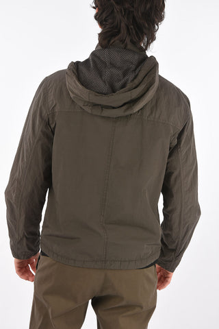 ZZEGNA Nylon utility jacket with extractable hood