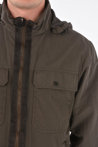 ZZEGNA Nylon utility jacket with extractable hood