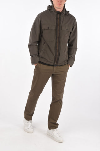 ZZEGNA Nylon utility jacket with extractable hood