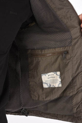 ZZEGNA Nylon utility jacket with extractable hood