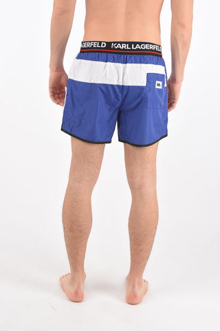 logoed waist band swim shorts