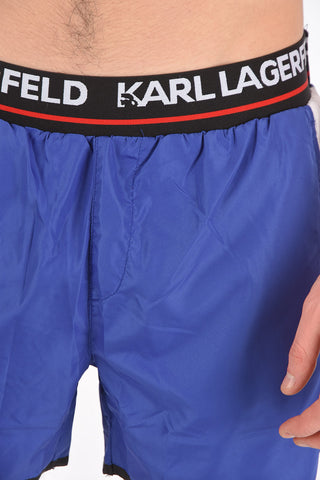 logoed waist band swim shorts