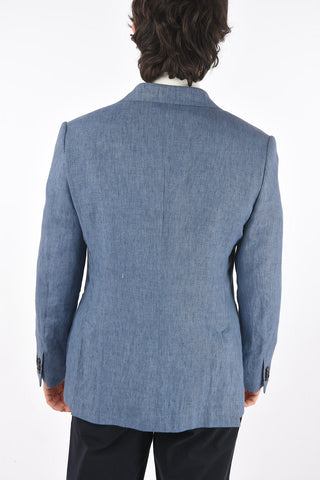 ZZEGNA flax side vents notch lapel 2-button blazer
