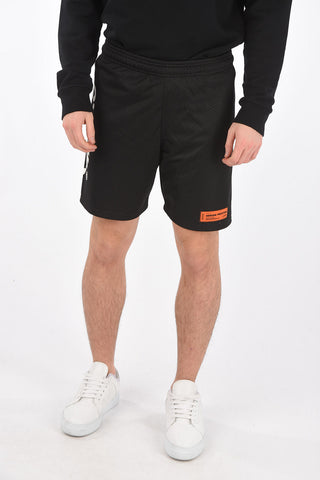 Shorts in Tessuto Tecnico con Stampa