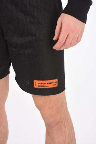 Shorts in Tessuto Tecnico con Stampa