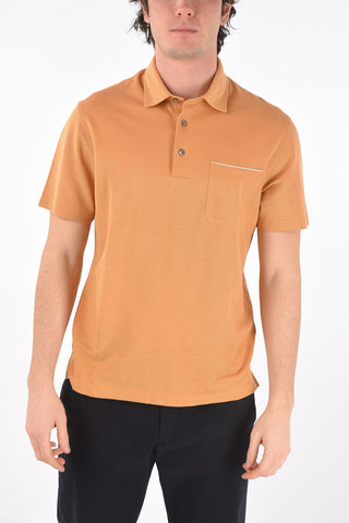 EZ LUX pique' polo with breast pocket