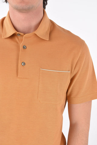 EZ LUX pique' polo with breast pocket