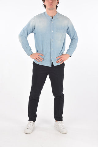 ZZEGNA mandarin collar shirt with breast pocket