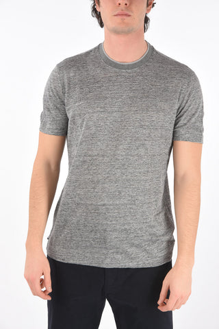 ZZEGNA flax crew-neck t-shirt