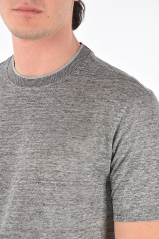 ZZEGNA flax crew-neck t-shirt