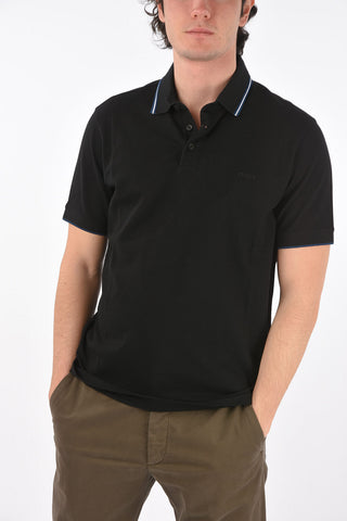 ZZEGNA stretch cotton 3 button polo shirt