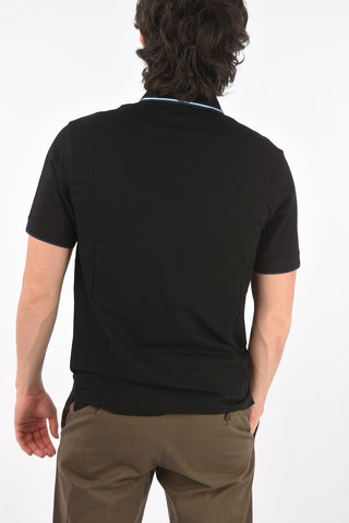 ZZEGNA stretch cotton 3 button polo shirt
