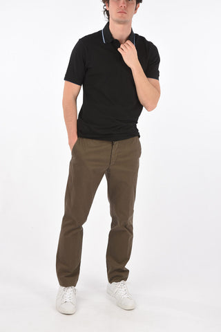 ZZEGNA stretch cotton 3 button polo shirt