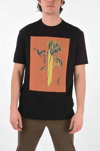 ZZEGNA maxi printed on the back crew-neck t-shirt