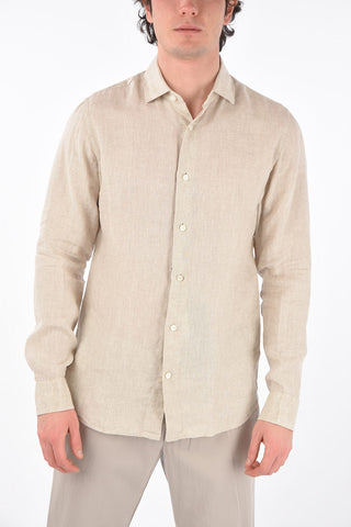 ZZEGNA flax slim fit shirt