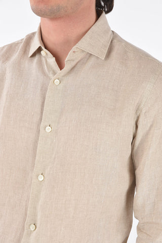ZZEGNA flax slim fit shirt